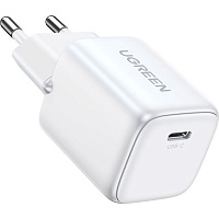 Сетевое зарядное устройство Ugreen CD318 Nexode Mini 20W PD GaN Tech Charger White (15324)
