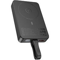 Внешний аккумулятор Hoco Q24 Elegant MagSafe 10000mAh 22.5W Black