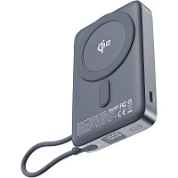 Зовнішній акумулятор Choetech Magnetic Wireless B758 10000mAh 35W Grey - придбати в Дніпрі, Україні: ціна, характеристики | інтернет-магазин TOUCH
