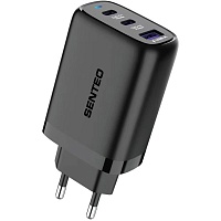 Мережевий зарядний пристрій Senteo T-08 PD+QC3.0 65W Black - придбати в Дніпрі, Україні: ціна, характеристики | інтернет-магазин TOUCH