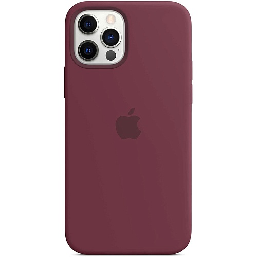 Чехол Silicone Case с MagSafe для Apple iPhone 12/12 Pro (Plum) ААА
