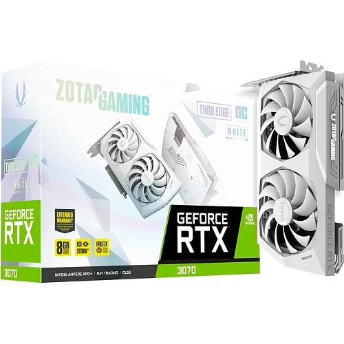 Відеокарта Zotac Gaming GeForce RTX 3070 Twin Edge OC White Edition (ZT-A30700J-10P) - придбати в Дніпрі, Україні: ціна, характеристики | інтернет-магазин TOUCH