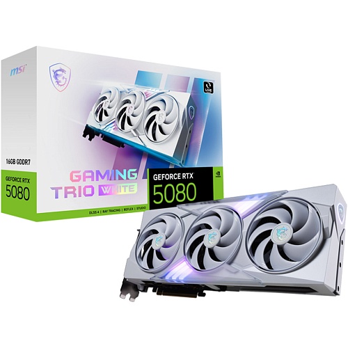 Видеокарта MSI GeForce RTX 5080 16G Gaming Trio White UA