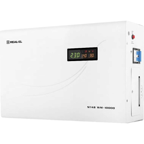Стабілізатор напруги REAL-EL STAB WM-10000 (EL122400015) - придбати в Дніпрі, Україні: ціна, характеристики | інтернет-магазин TOUCH