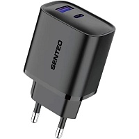 Мережевий зарядний пристрій Senteo T-06 PD+QC3.0 45W Black - придбати в Дніпрі, Україні: ціна, характеристики | інтернет-магазин TOUCH