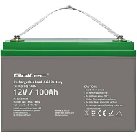 Акумулятор Qoltec AGM 12V (12V/100Ah/1200Wh) (53038) - придбати в Дніпрі, Україні: ціна, характеристики | інтернет-магазин TOUCH