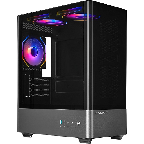 Корпус Prologix Lumi GM-01AB Glass Black - придбати в Дніпрі, Україні: ціна, характеристики | інтернет-магазин TOUCH