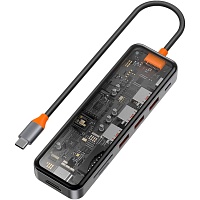 USB-хаб WiWU Cyber Series Multifunctional 7-in-1 Type C Hub Adapter CB007