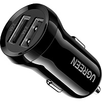Автомобільний зарядний пристрій Ugreen ED018 Dual USB Car Charger 24W 2.4A Black (50875) - придбати в Дніпрі, Україні: ціна, характеристики | інтернет-магазин TOUCH