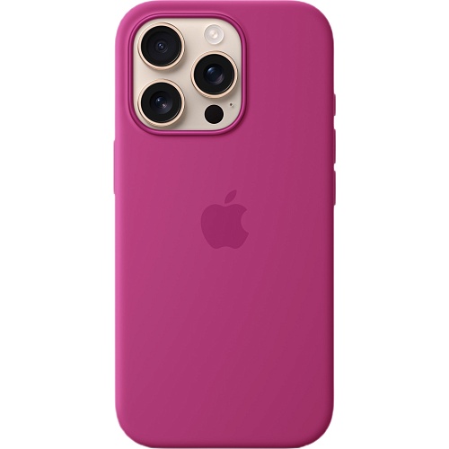 Чехол Apple Silicone Case with MagSafe для iPhone 16 Pro Fuchsia (MYYN3ZM/A)