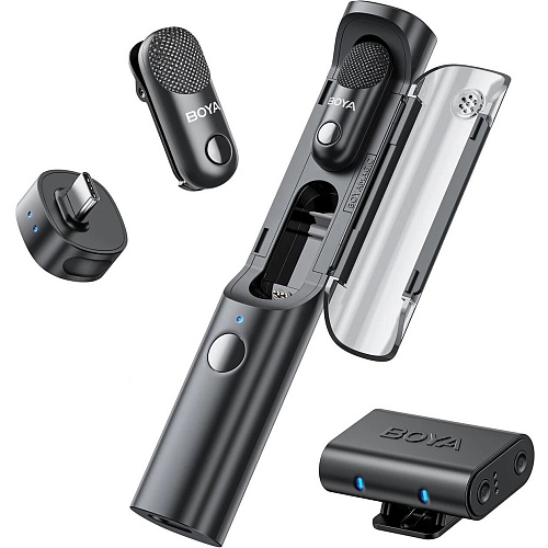 Микрофонная радиосистема Boya Magic 03 USB-C with 2 TX + 1 RX + 1 TRS Black