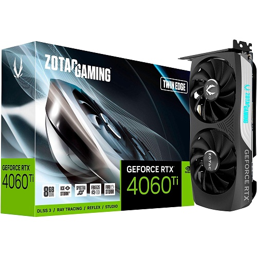 Видеокарта Zotac GeForce RTX 4060 Ti 8GB Twin Edge (ZT-D40610E-10M) EU