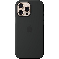 Чехол Silicone Case with MagSafe для Apple iPhone 16 Pro Max Black AAA