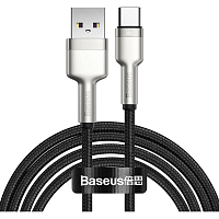 Кабель Baseus Cafule Metal Data Cable USB to USB-C 0.25m Black (CAKF000001) - придбати в Дніпрі, Україні: ціна, характеристики | інтернет-магазин TOUCH