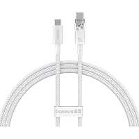 Кабель Baseus Explorer with Smart Temperature Control USB-C to USB-C 100w 2m Stellar White (P10319703221-01) - придбати в Дніпрі, Україні: ціна, характеристики | інтернет-магазин TOUCH