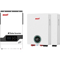 Система зберігання енергії Must PH18-5248 PRO 48V 5.2kW + 2 АКБ LP16-48200 20.4kWh (51.2V/200Ah/10240Wh) - придбати в Дніпрі, Україні: ціна, характеристики | інтернет-магазин TOUCH