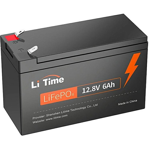 Аккумулятор Li Time LiFePO4 12V (12.8V/6Ah/76.8Wh)