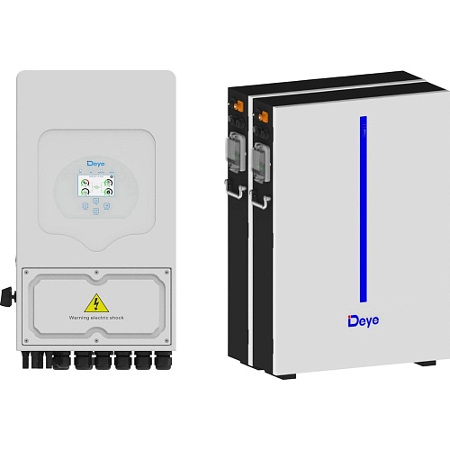 Система хранения энергии Deye SUN-5K-SG05 5kW + 2 АКБ RW-M6.1-B 12.2kWh (51.2V/120Ah/6144Wh)