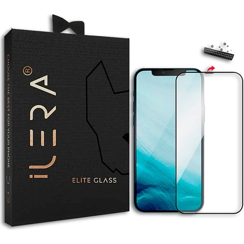 Защитное стекло iLera DeLuxe Full Cover Glass для Apple iPhone 17e/ 16e/ 14/ 13/ 13 Pro (6.1) (iLSPDL1361/2)