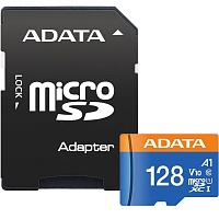 Карта пам'яті ADATA MicroSDXC Premier 128Gb Class 10 UHS-1 A2 + SD адаптер (AUSDX128GUICL10A1-RA1) - придбати в Дніпрі, Україні: ціна, характеристики | інтернет-магазин TOUCH