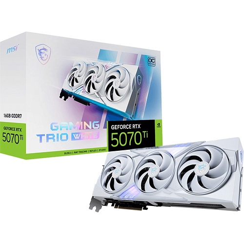 Видеокарта MSI GeForce RTX 5070 Ti 16G Gaming Trio OC White (912-V531-057) EU