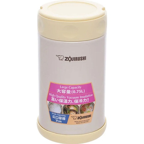 Пищевой термоконтейнер Zojirushi SW-FCE75YP 750 мл Beige