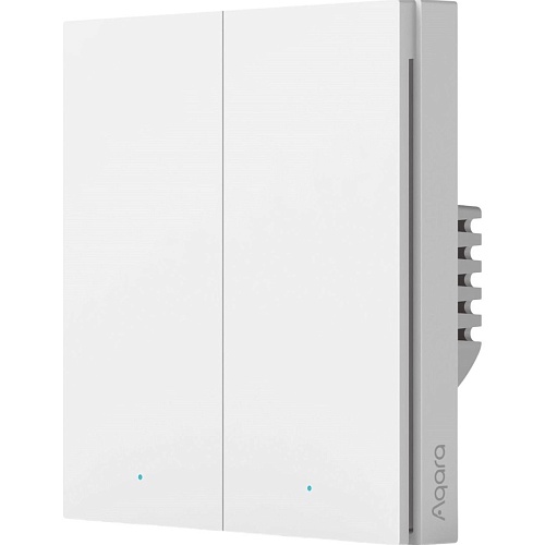 Умный выключатель Aqara Smart Wall Switch H1 White (без нейтрали, 2 клавиши) (WS-EUK02) Global EU
