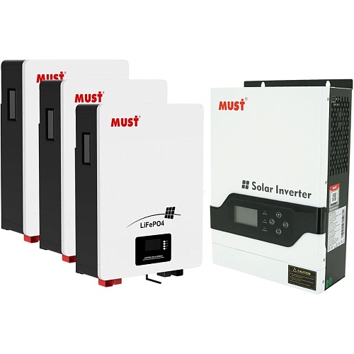 Система зберігання енергії Must PV18-3224 VPM ll Series 24V 3.2kW + 3 АКБ LP16-24100 7.6kWh (25.6V/100Ah/2560Wh) - придбати в Дніпрі, Україні: ціна, характеристики | інтернет-магазин TOUCH