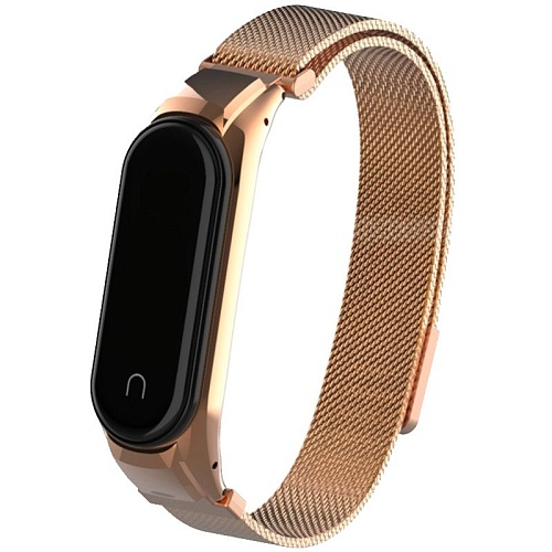 Ремешок металлический ArmorStandart Metal Magnetic Milanese Band для Xiaomi Mi Band 4 (Rose Gold)