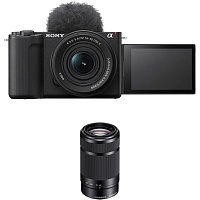 Бездзеркальний фотоапарат Sony ZV-E10 II Kit E 16-50mm f/3.5-5.6 PZ OSS II + E 55-210mm f/4.5-6.3 OSS Black (SOZVE102KB55) - придбати в Дніпрі, Україні: ціна, характеристики | інтернет-магазин TOUCH