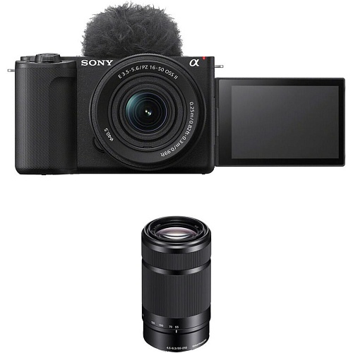 Беззеркальный фотоаппарат Sony ZV-E10 II Kit E 16-50mm f/3.5-5.6 PZ OSS II + E 55-210mm f/4.5-6.3 OSS Black (SOZVE102KB55)