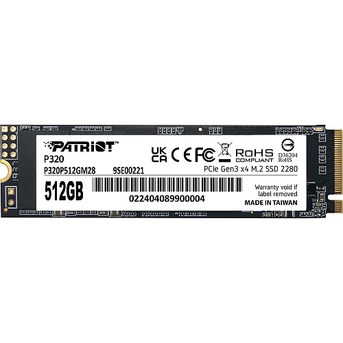 SSD накопичувач Patriot P320 512GB M.2 NVMe (P320P512GM28) - придбати в Дніпрі, Україні: ціна, характеристики | інтернет-магазин TOUCH