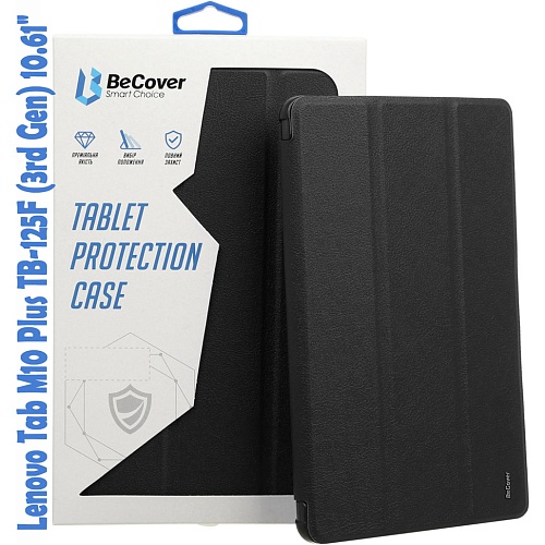 Чохол-книжка BeCover Smart Case для Lenovo Tab M10 Plus TB-125F (3rd Gen) Black (708301) - придбати в Дніпрі, Україні: ціна, характеристики | інтернет-магазин TOUCH