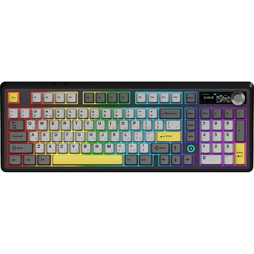 Клавиатура Ajazz AK980 V2 Maillard Switch Black/Grey/Yellow (AK980-V2-M-BGY)