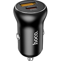 Автомобильное зарядное устройство Hoco NZ5 Smooth Road PD30W + QC3.0