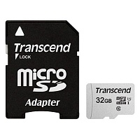 Карта памяти Transcend 32 GB microSDHC UHS-I 300S + SD Adapter TS32GUSD300S-A Карта памяти Transcend 32 GB microSDHC UHS-I 300S + SD Adapter TS32GUSD300S-A