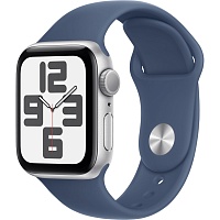 Смарт-часы Apple Watch SE 2 GPS 40mm Silver Aluminium Case with Denim Sport Band S/M 2024 (MXEC3) 