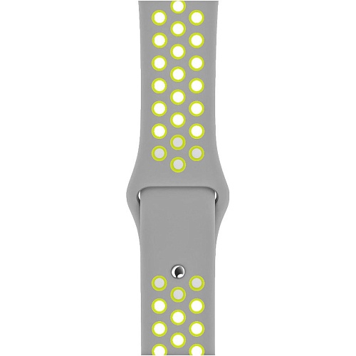 Ремешок Sport Nike для Apple Watch 42/44/45/46/49mm Gray/Yellow