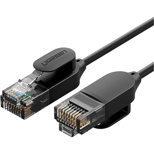 Патч-корд Ugreen NW122 CAT 6A Pure Copper Ethernet Cable OD2.8 1m Black (70332)