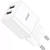 Мережевий зарядний пристрій Hoco N25 2 USB White (782083) - придбати в Дніпрі, Україні: ціна, характеристики | інтернет-магазин TOUCH