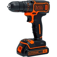 Дрель-шуруповерт Black+Decker BDCDC18KB 18V 2x1.5Ah