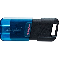 USB флеш-накопитель Kingston DataTraveler 80 M 128GB USB-C 3.2 Gen 1 Blue/Black (DT80M/128GB)
