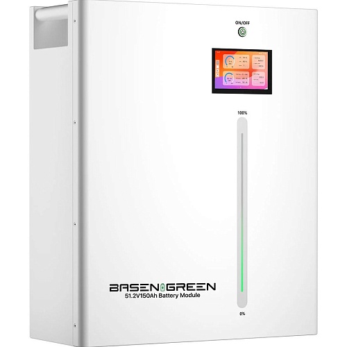 Аккумулятор Basen Green LiFePO4 48V (51.2V/150Ah/7680Wh) (BR-WM-LV-7.68KWH)