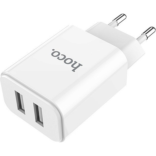 Сетевое зарядное устройство Hoco C62A 2-USB White