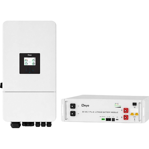 Система хранения энергии Deye SUN-8K-SG05LP3-EU-SM2 8kW + АКБ SE-G5.1 Pro-B 5.1 kWh (51.2V/100Ah/5120Wh)