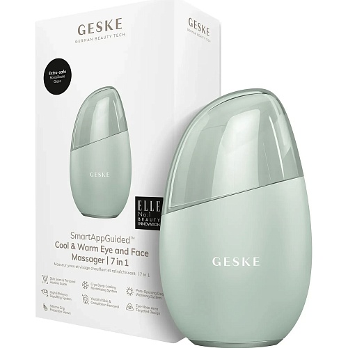 Массажер для лица GESKE Cool & Warm Eye and Face Massager 7в1 Green (HB0288)