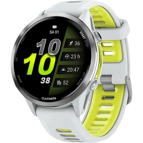 Смарт-годинник Garmin Forerunner 970 Titanium with Whitestone Case and Whitestone/Translucent Amp Yellow Band (010-02969-01/11) - придбати в Дніпрі, Україні: ціна, характеристики | інтернет-магазин TOUCH