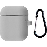 Чохол Silicone Case + Carabine для Apple AirPods Gray - придбати в Дніпрі, Україні: ціна, характеристики | інтернет-магазин TOUCH