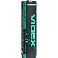 Аккумулятор Videx 18650 3000mAh Li-ion 1шт (18650-P/3000/1CB)