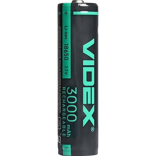 Аккумулятор Videx 18650 3000mAh Li-ion 1шт (18650-P/3000/1CB)